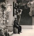 Untitled [Balloon Man, New York City], Vintage silver print, 1950.