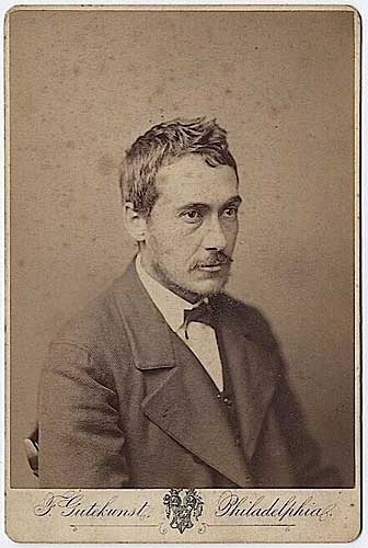 Portrait of Thomas Eakins by Frederick Gutekunst, Albumen print on cabinet card mount, ca. 1880