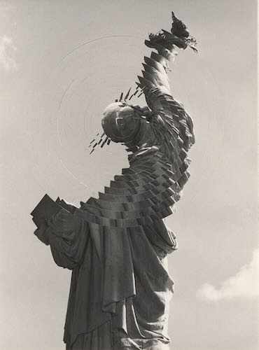 Statue de la Liberte, New York, Vintage collaged silver print, 1965