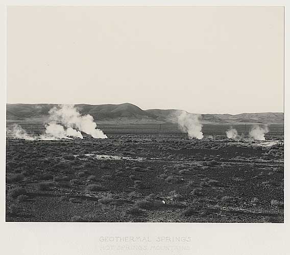 Geothermal Springs / Hot Springs Mountains [Nevada], Vintage silver print, 1992-1993