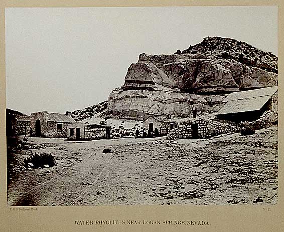 Water Rhyolites, Near Logan Springs, Nevada, Albumen print, 1871.