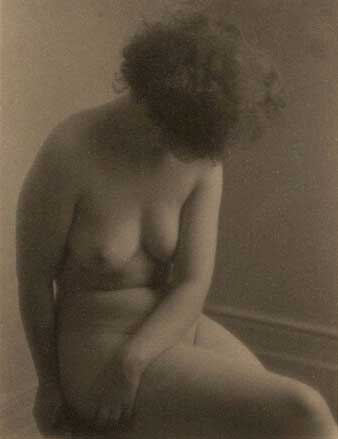 Seated Nude, Vintage platinum print, ca. 1922.