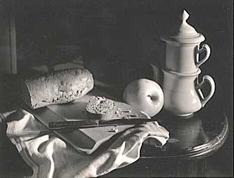 Still Life with Bread, Vintage silver print, 1949.