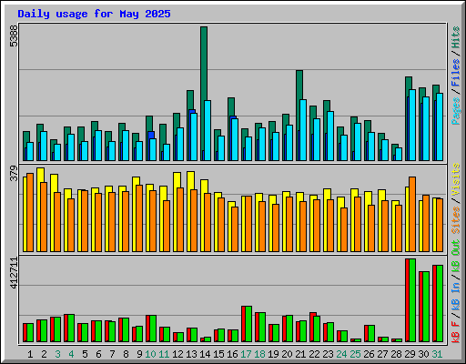 Daily usage for May 2025