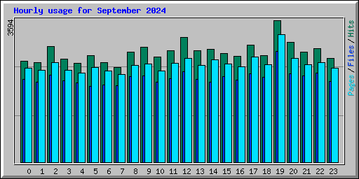 Hourly usage for September 2024