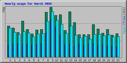 Hourly usage for March 2026