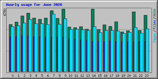 Hourly usage for June 2026