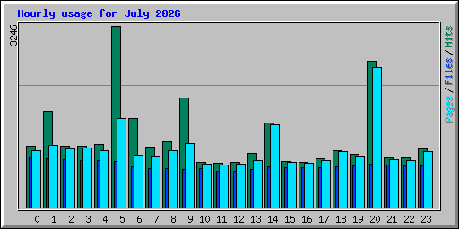 Hourly usage for July 2026
