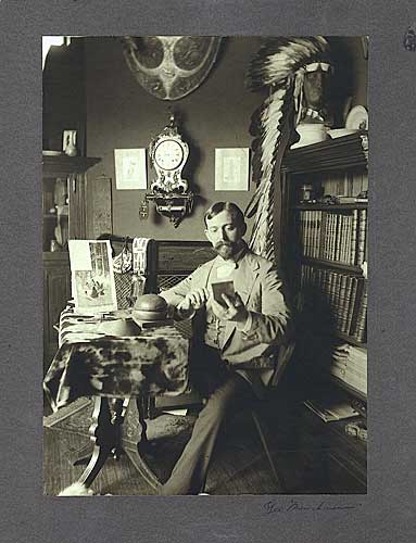 Henry Farny [1847-1916] in His Studio, Vintage matte collodion silver print, ca. 1880